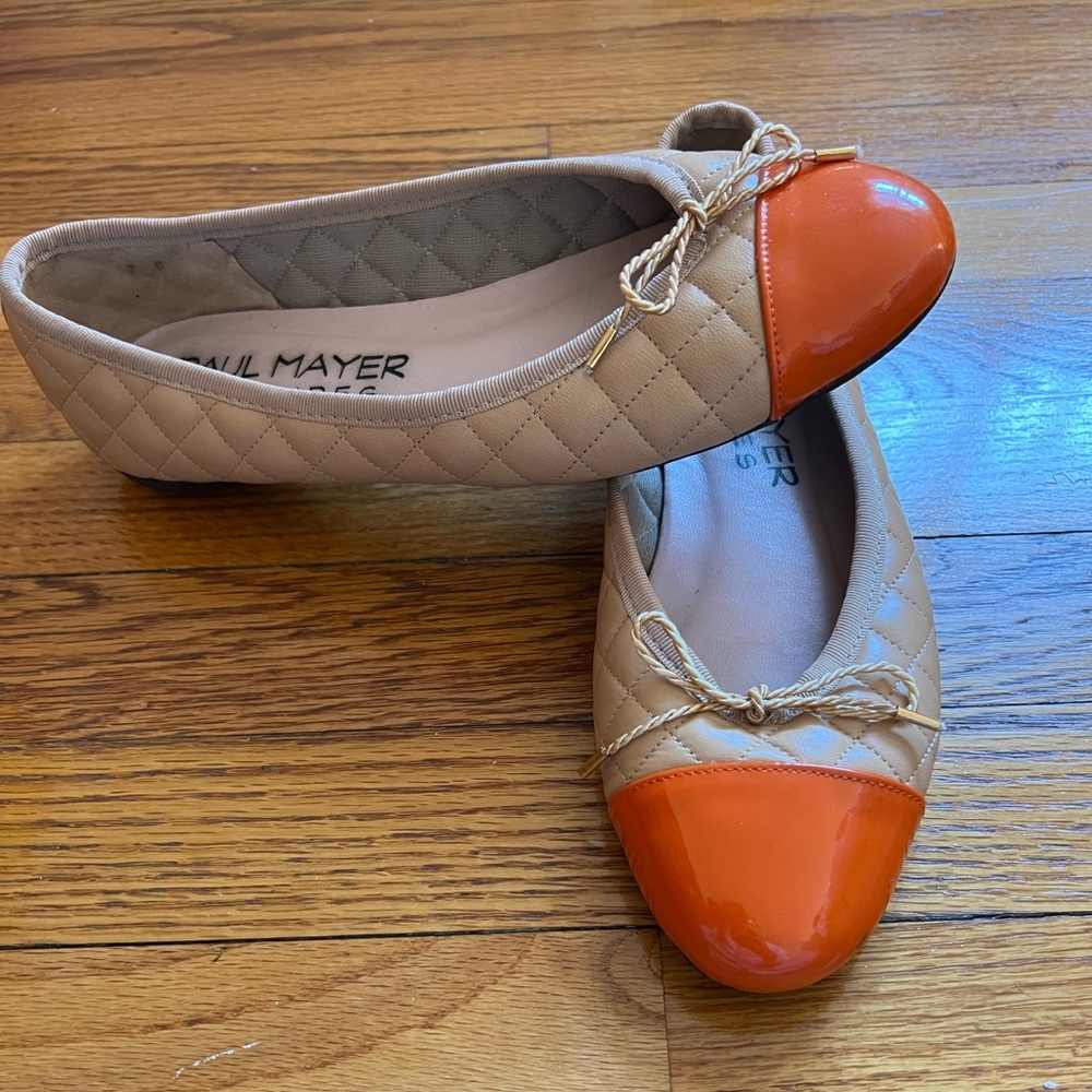 Paul Mayer leather ballet flats